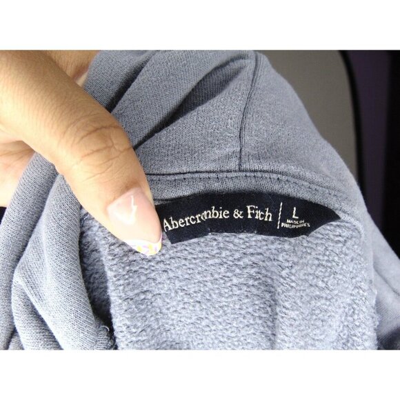 Abercrombie Women's Long Sleeve Color block Hooded Cropped Sweatshirt - Picture 5 of 6